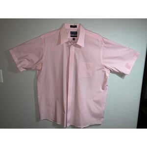 Lot of 3 Stafford Essentials Mens Classic Fit Short Sleeve Dress Shirts Size 18